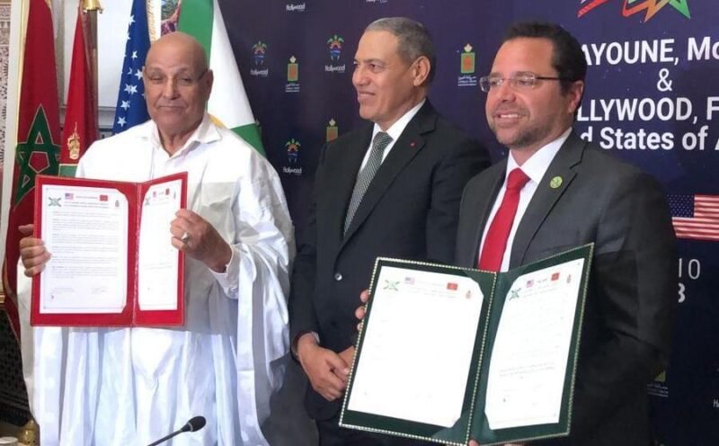 العيون وهوليود يوقعان اتفاقية توأمة