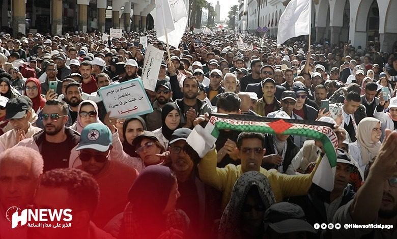 مسيرة الأساتذة بالرباط | H-NEWS آش نيوز مسيرة الأساتذة بالرباط