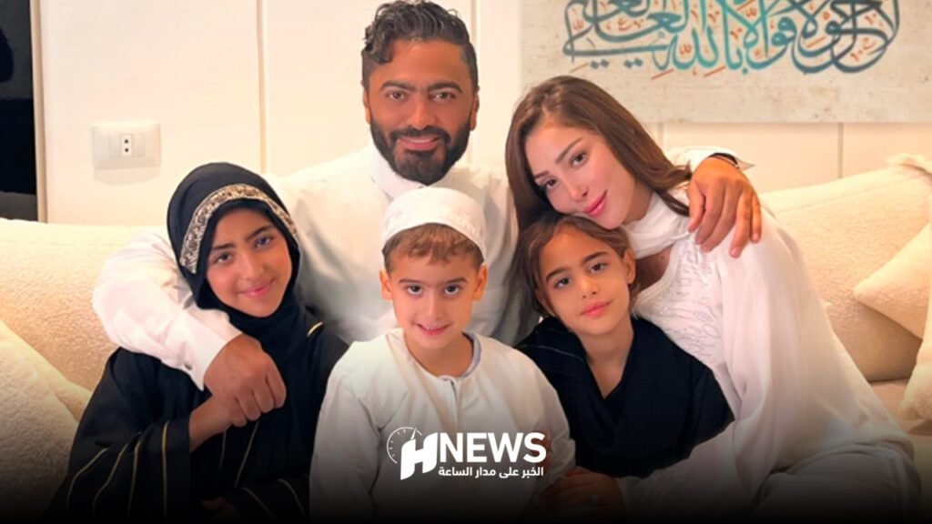 تامر حسني وبسمة بوسيل | H-NEWS آش نيوز تامر حسني وبسمة بوسيل