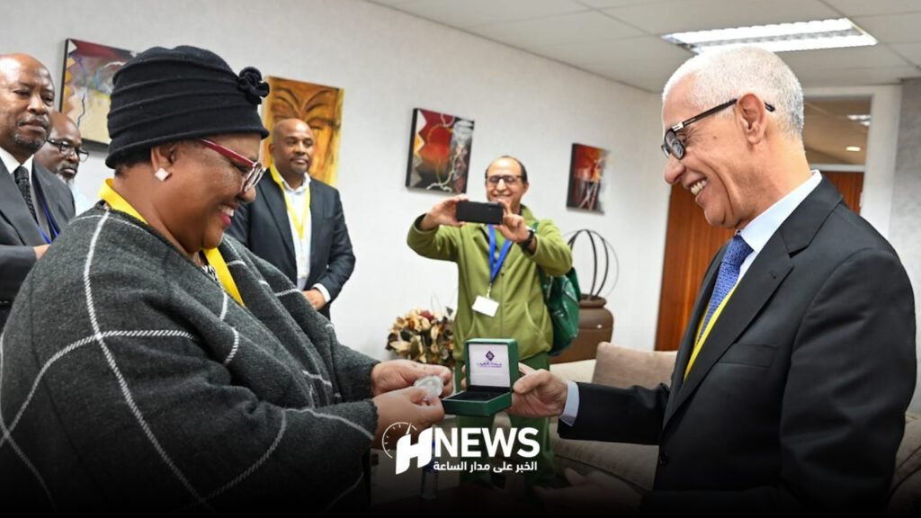 الطالبي العلمي يتباحث مع رئيسة برلمان جنوب إفريقيا في جوهانسبرغ