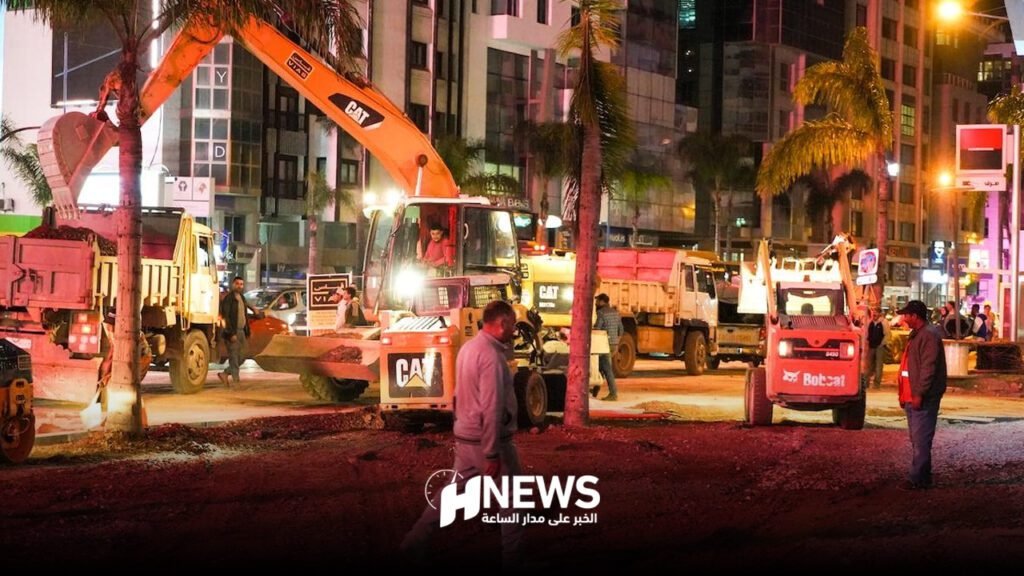 أشغال شارع الزرقطوني