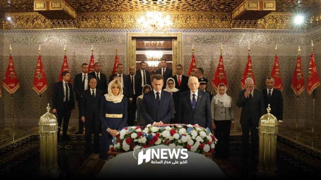 زيارة ماكرون لضريح محمد الخامس 1 | H-NEWS آش نيوز زيارة ماكرون لضريح محمد الخامس 1