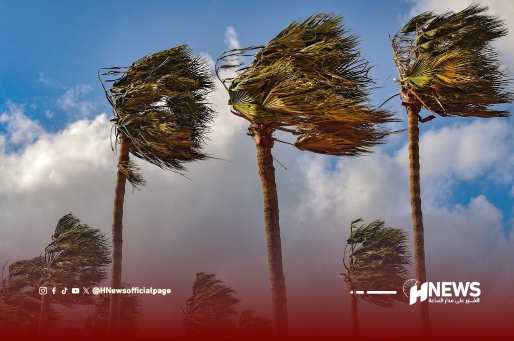 رياح قوية الطقس