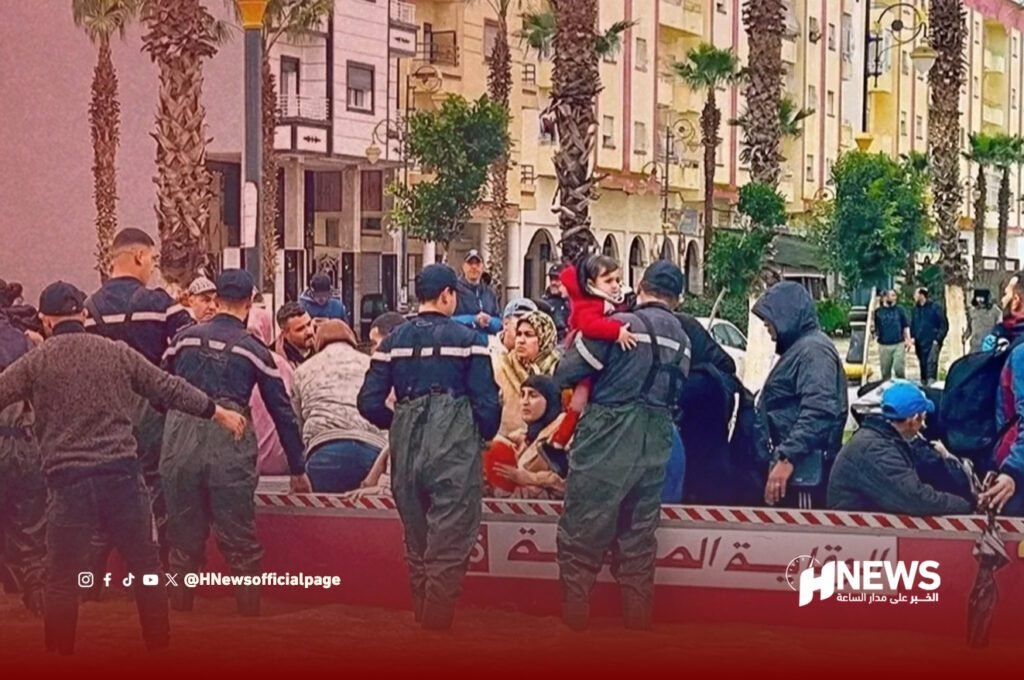 فيضانات القصر الكبير تستنفر الدرك وتفعيل إنقاذ جوي