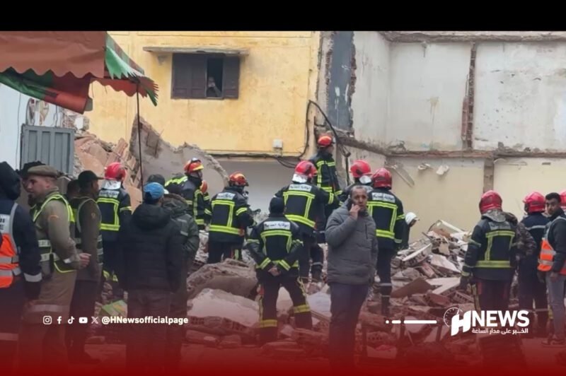 انهيار منزل حي العكاري - H-NEWS