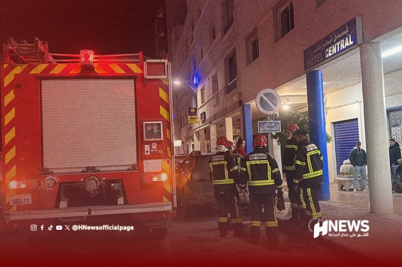 حريق بفندق بالناظور - H-NEWS