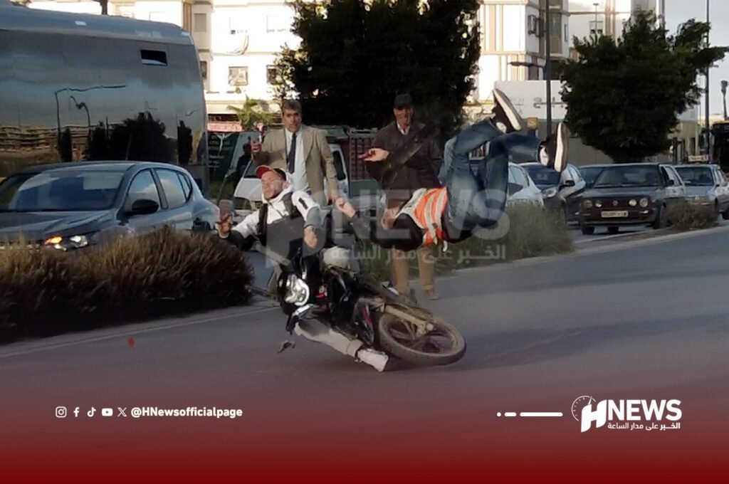 حادث شرطي وسائق موطور