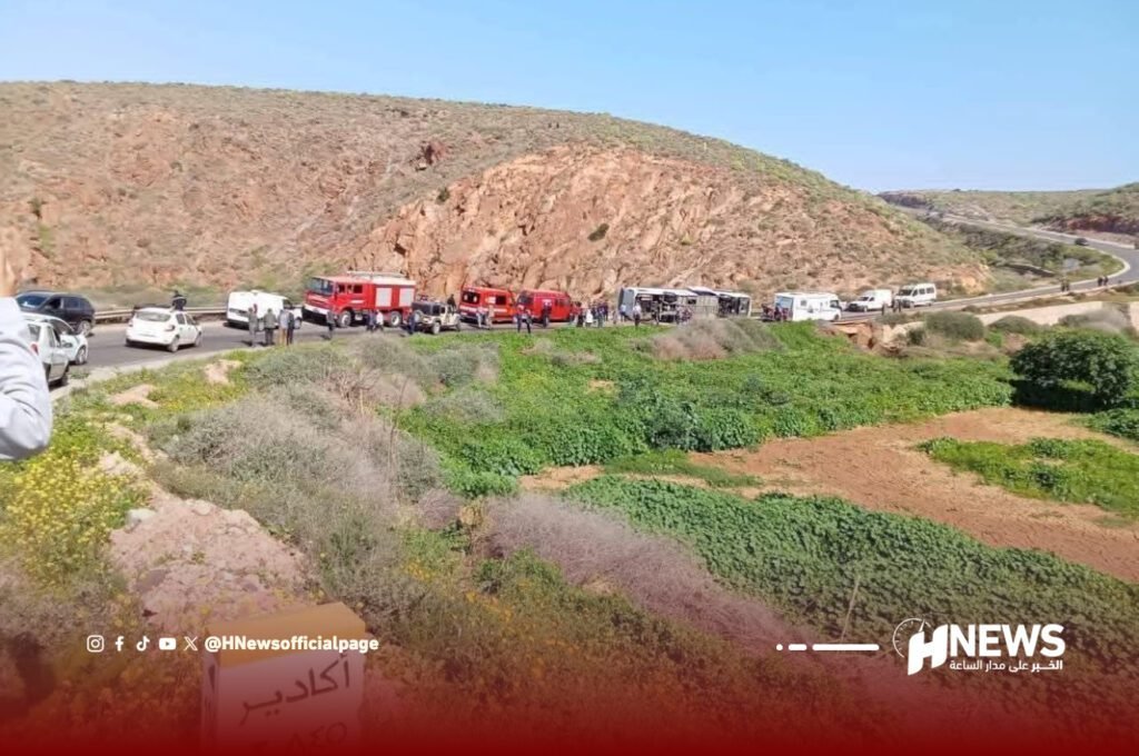 حادث سير بسيدي إفني يودي بأربعة موظفي أمن