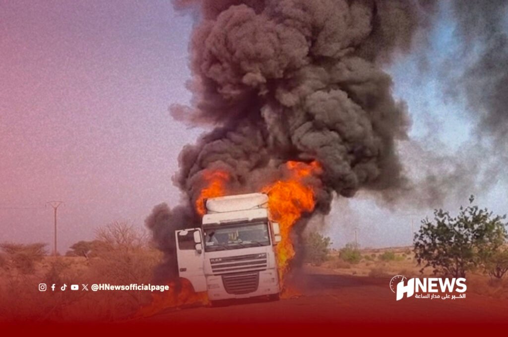 إحراق شاحنة بمالي | H-NEWS آش نيوز إحراق شاحنة بمالي