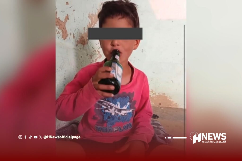 إدانة فيديو جديد لطفل يتناول مشروبا كحوليا بالريش