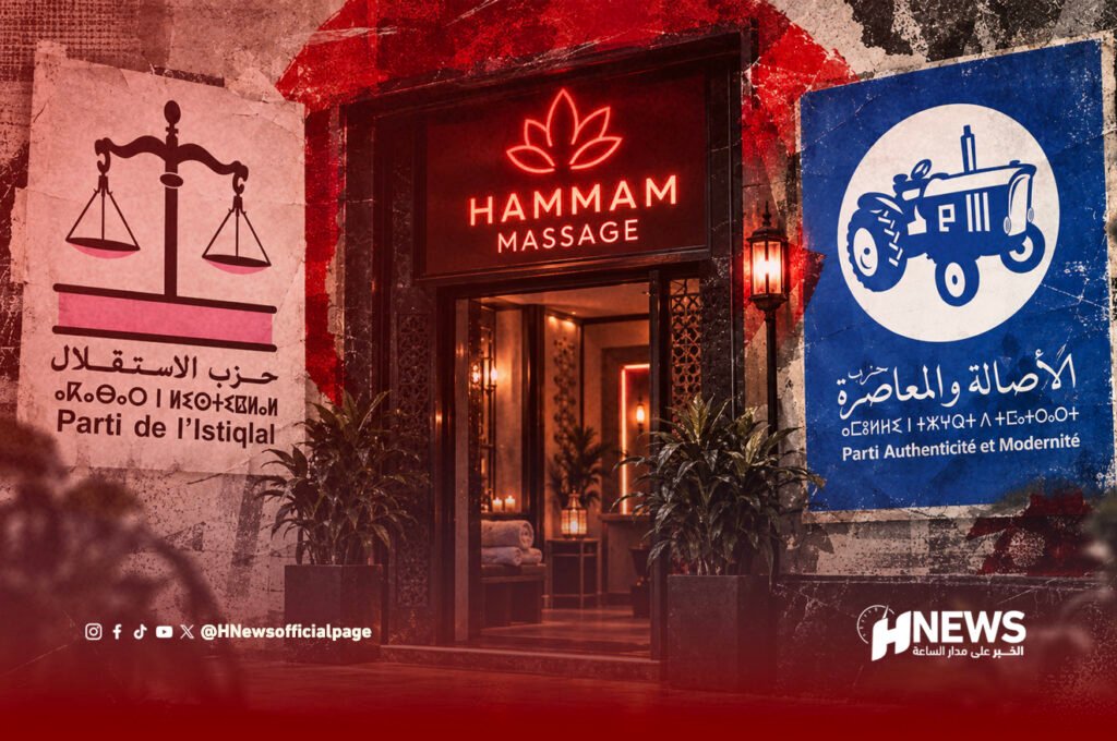 برلماني يعطي انطلاقة حملتين لحزبين من “حمام مساج” بعين الشق