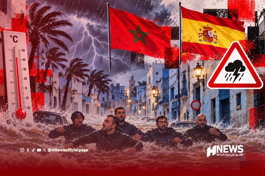 عواصف إسبانيا تمتد نحو المغرب.. أمطار وزخات قوية مرتقبة